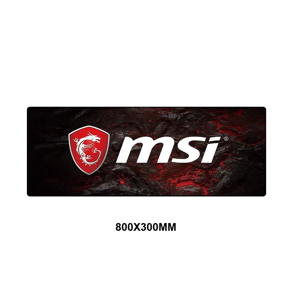 MSI-001-80x30 MSI коврик для мыши большой XXL геймер Противоскользящий резиновый коврик игровой коврик для мыши к клавиатуре ноутбук скорость мыши мышь стол игровые коврики - Цвет: MSI-001-80x30