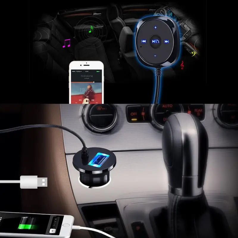 10 шт. автомобильный Bluetooth вспомогательный аудиоресивер адаптер громкой связи