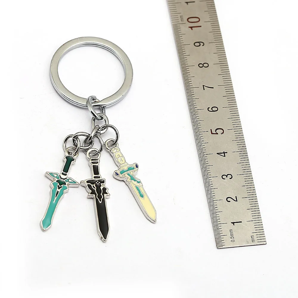 

ZXMJ Sword Art Online keychain SAO Elucidator alloy pendant Asuna weapon men women jewelry car door bag accessories chaveiro