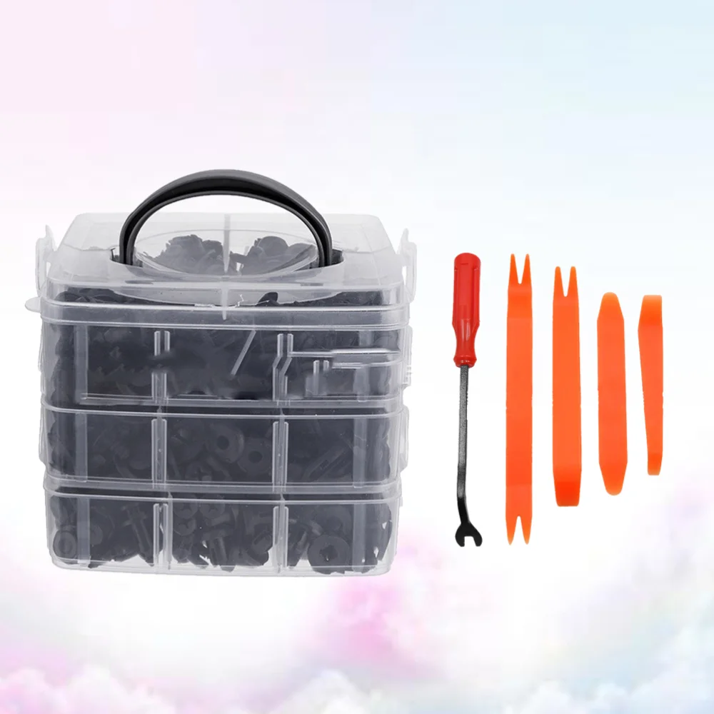 

620pcs Car Rivet Fastener Retainer Push Pin Body Bumper Rivet Trim Moulding Retainer Clip Accessories Kit with A 6 Inch Screwdri