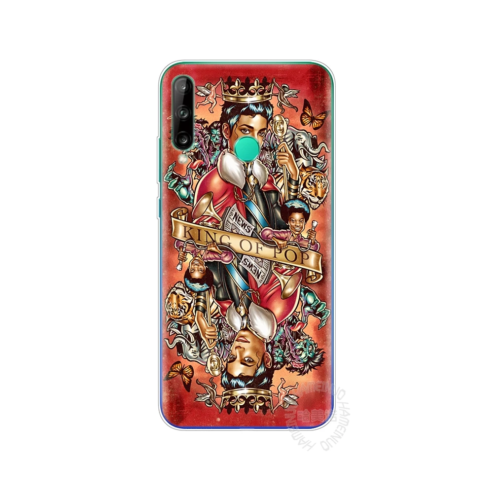 Силиконовый чехол для телефона huawei p40 lite E pro Y7P Y6S Y9S NOVA 5T дизайн Майкла Джексона