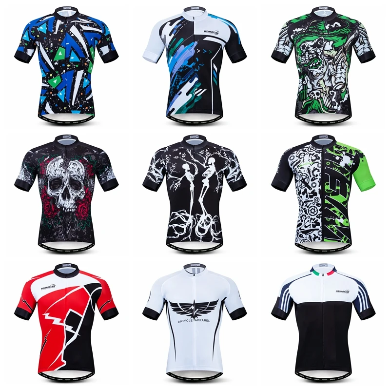 

2021 Pro Cartoon Cycling Jersey Men Short Sleeve Bicycle Clothing Motocross Maillot Ciclismo MTB Bike Jersey Shirt Top Pockets