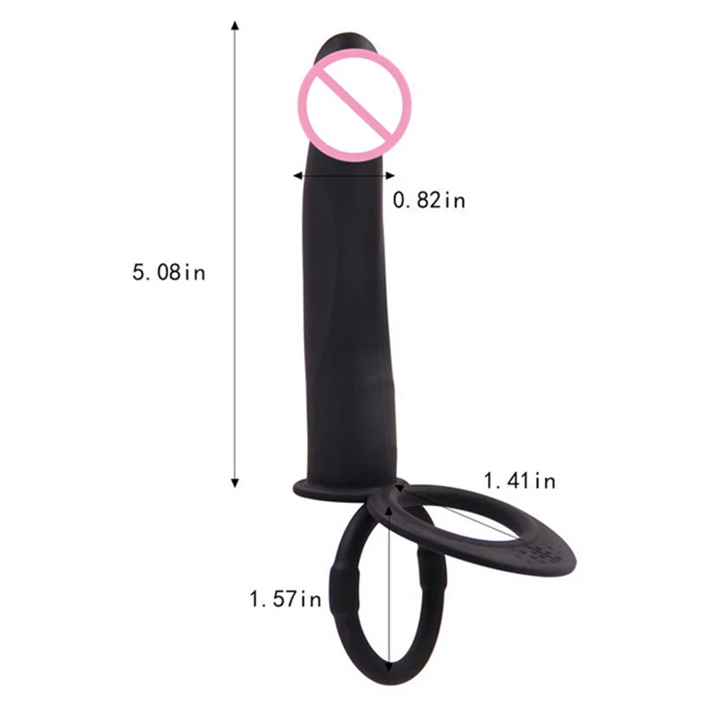 Black Silicone Strap On Penis Anal Plug Double Penetration Sex Toys Strapon Dildo Adult Products for Beginner |
