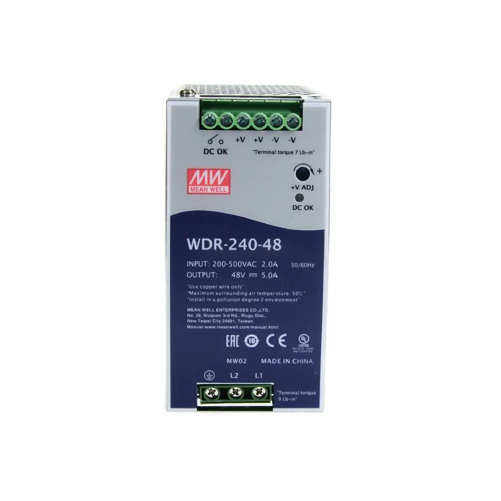 Mean Well WDR-240-48 240-В переменного тока входное напряжение meanwell DC 48 В 5a Вт Промышленный