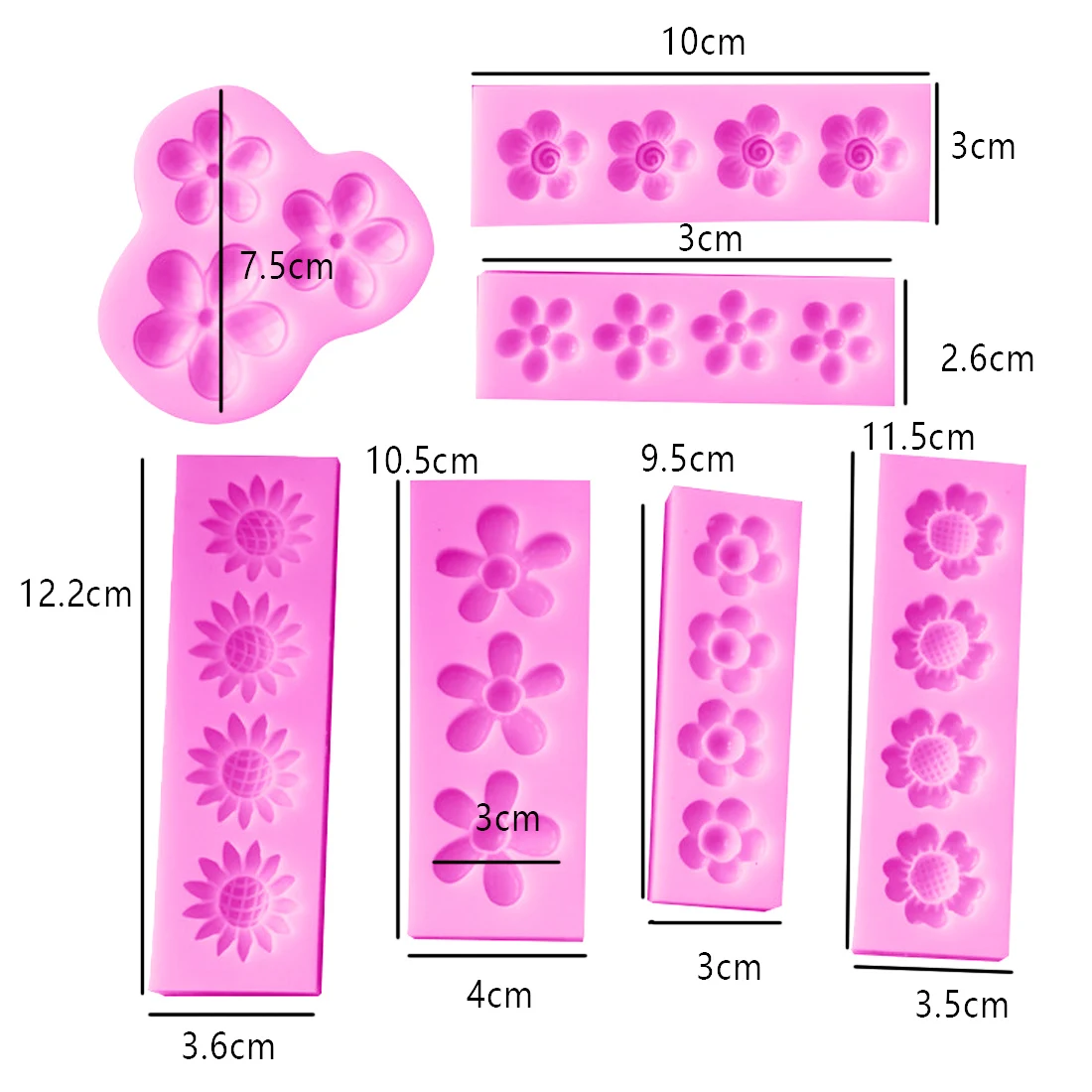3D цветок подсолнуха силиконовая форма помадка Шоколадное Мыло с запахом печенья