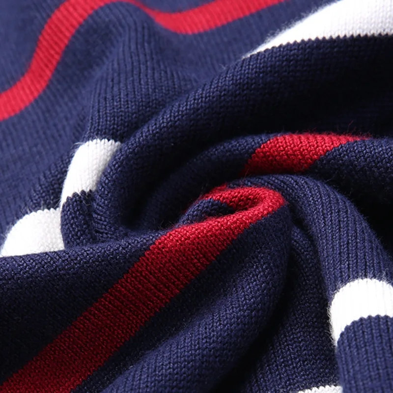 

New Autumn Winter Wool Slim Fit Sweater Pullover Men Cotton Brand Clothing Casual Striped Jumper Top Coat Dropshipping