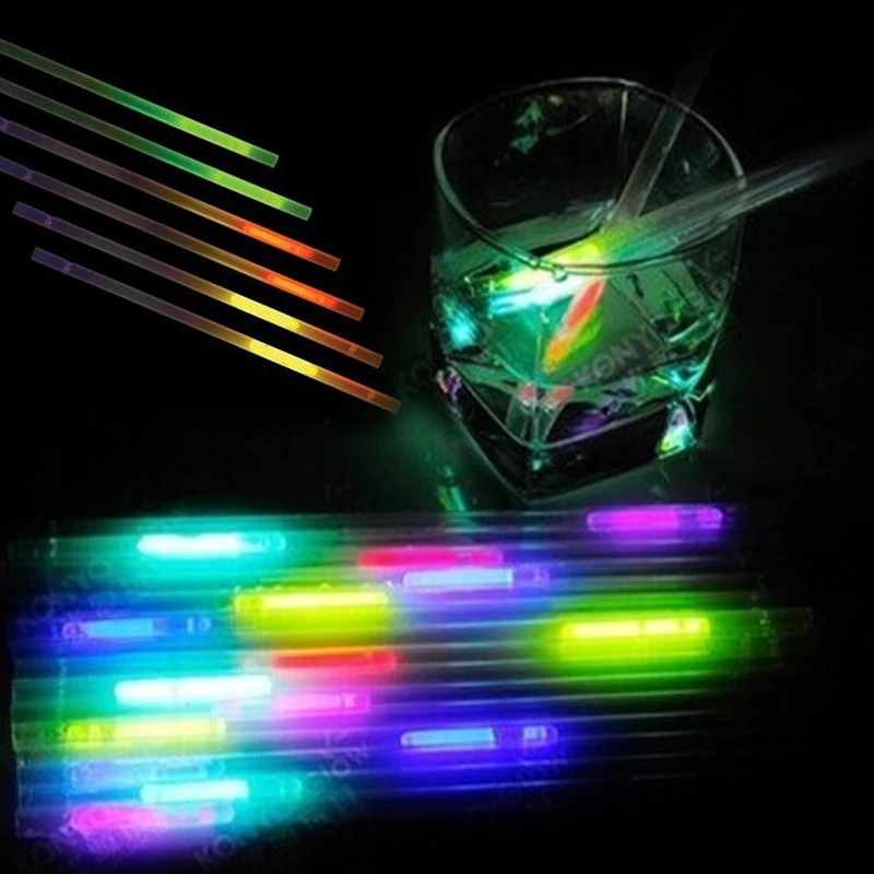 Светящаяся Питьевая бар вечерние соломинка для напитков свадебные кухонные