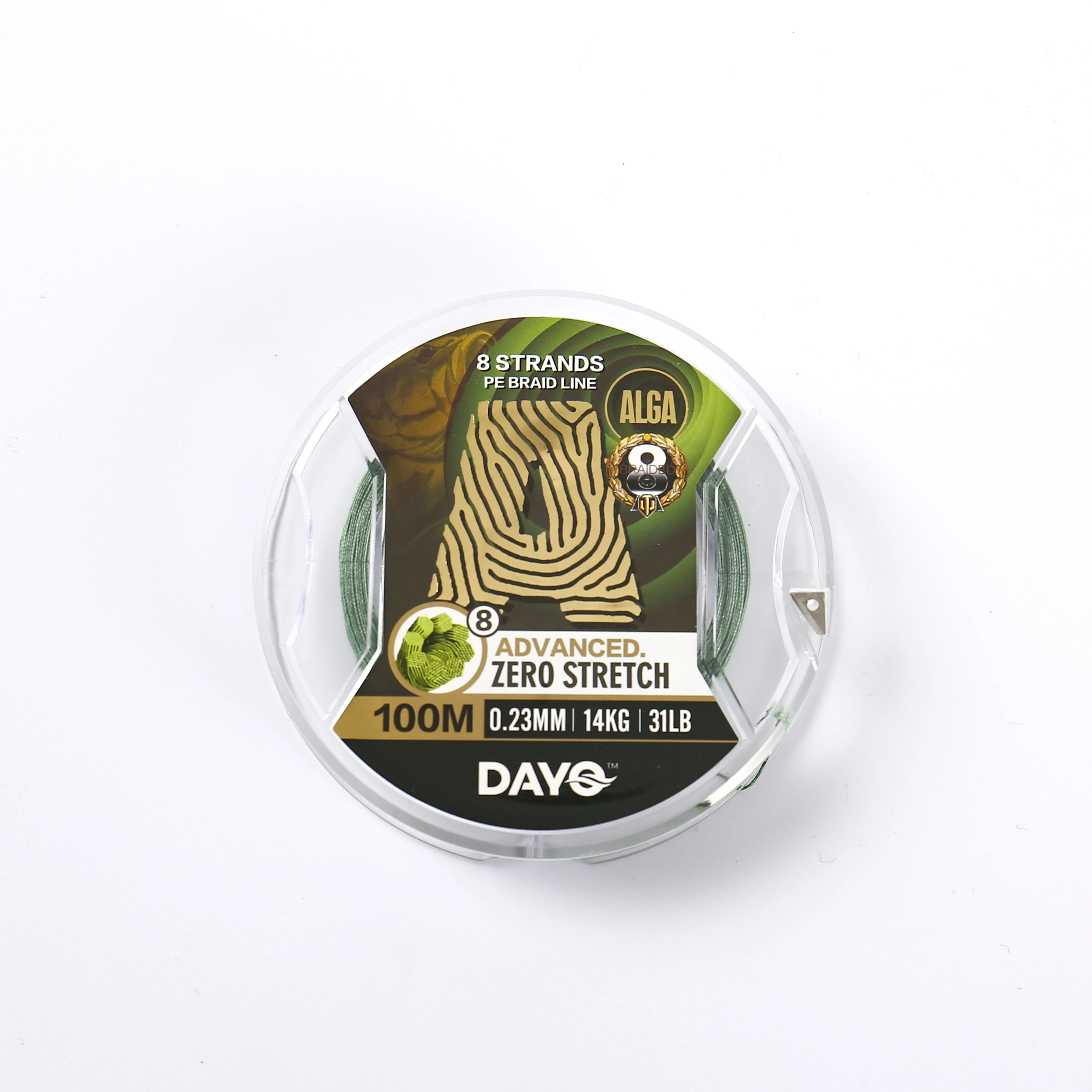 Рыболовная леска DAYO 8 нитей Dyneema код 618110 наименование ALGA длина 100 м размер 0 06 40