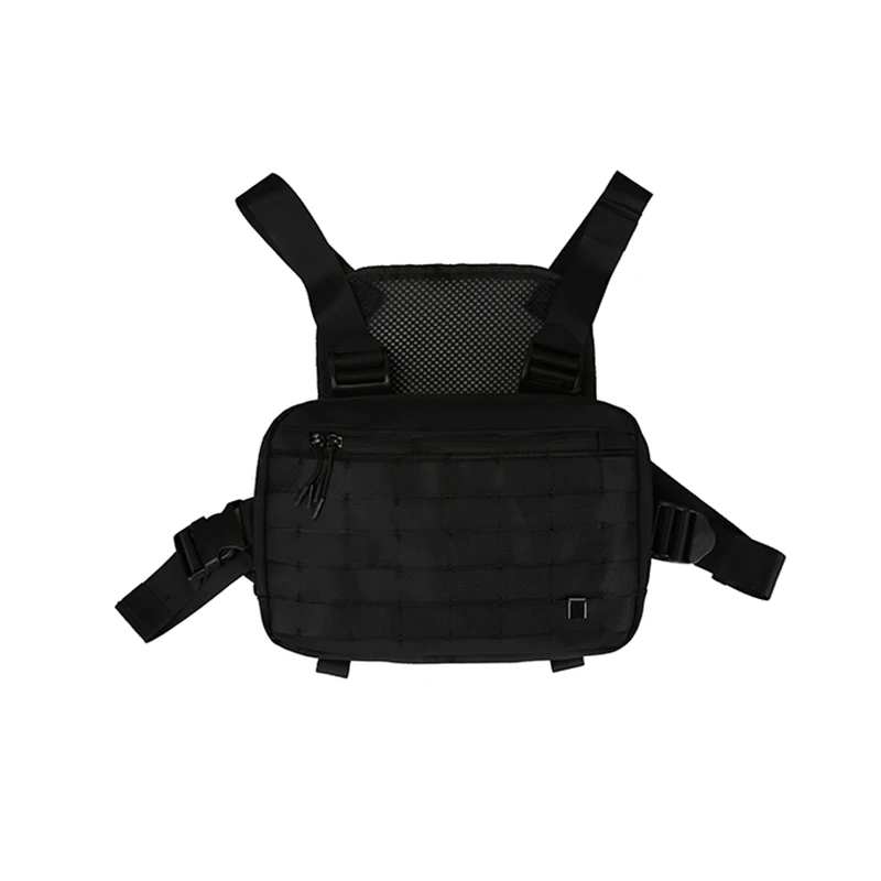 Black 3 chest bag Новая мужская тактическая поясная сумка, тактический жилет, нагрудная сумка в стиле хип-хоп, функциональная нагрудная сумка, нейлоновый военный жилет, нагрудная сумка - Цвет: Black 3 chest bag