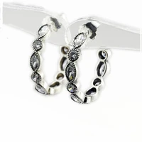 alluring brilliant marquise hoop earrings for women clear cz sterling silver 925 jewelry crystal wedding earrings girls jewelry