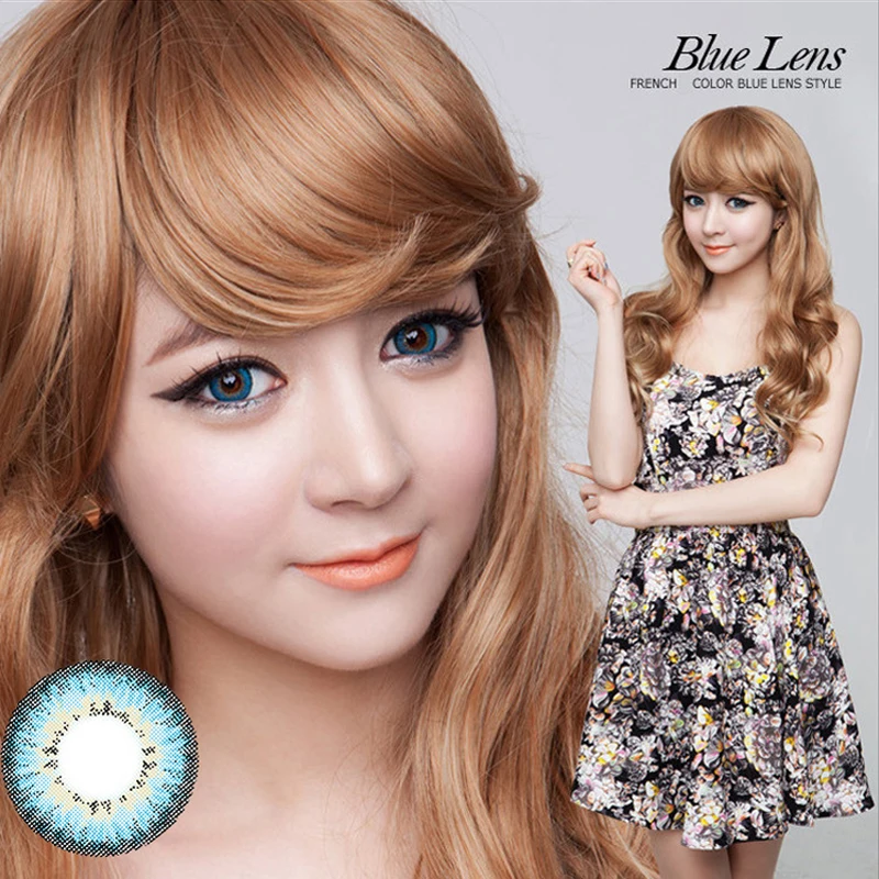 Цветные контактные линзы для глаз Хэллоуина большие красивые зрачков модная