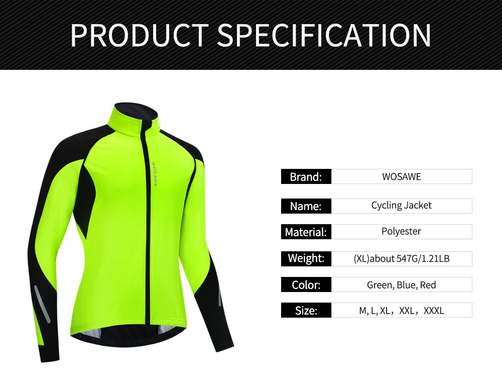 WOSAWE зимние велосипедные куртки ветровка теплое флисовое пальто велосипедная
