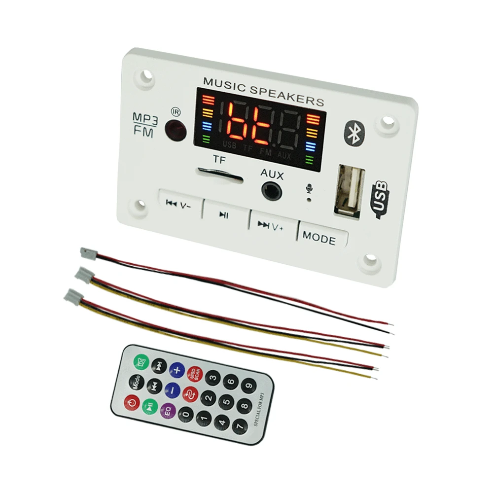 Автомобильный приемник 2020 с Bluetooth 5 0 декодер цветной экран FM-радио TF USB 3 мм AUX аудио