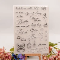 stamp letter transparent rubber stamps diy hand account card paper craft scrapbook finished product chapter stamp