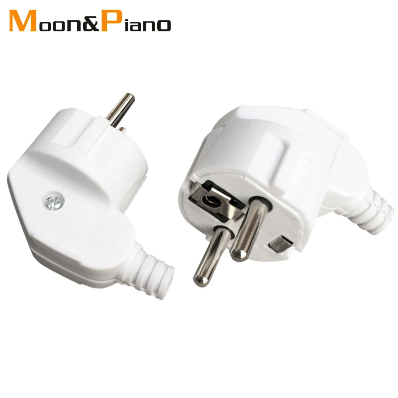 

EU Electrical Plug 4.8mm EU German France Greece Egypt Vietnam Europe Power Adaptor 16A 250V White Black Converter Plugs