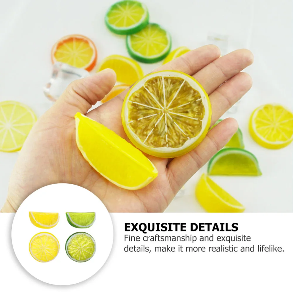 

30Pcs Fake Lemon Decor Artificial Lifelike Lemon Prop Wedding Supply