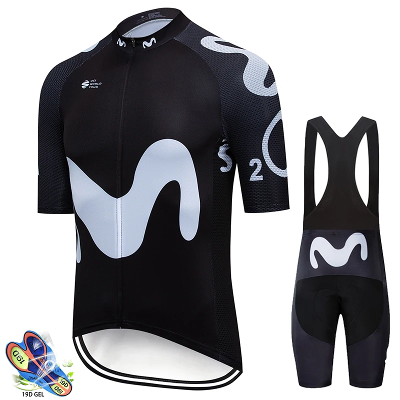 2020 Movistarful Team набор для велоспорта мужской Джерси с коротким рукавом комплект