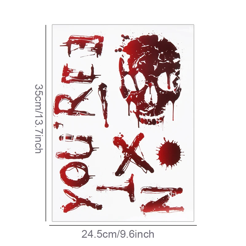 halloween decoration horrible bloody handprint stickers halloween window wall clings floor decals stickers halloween party props free global shipping