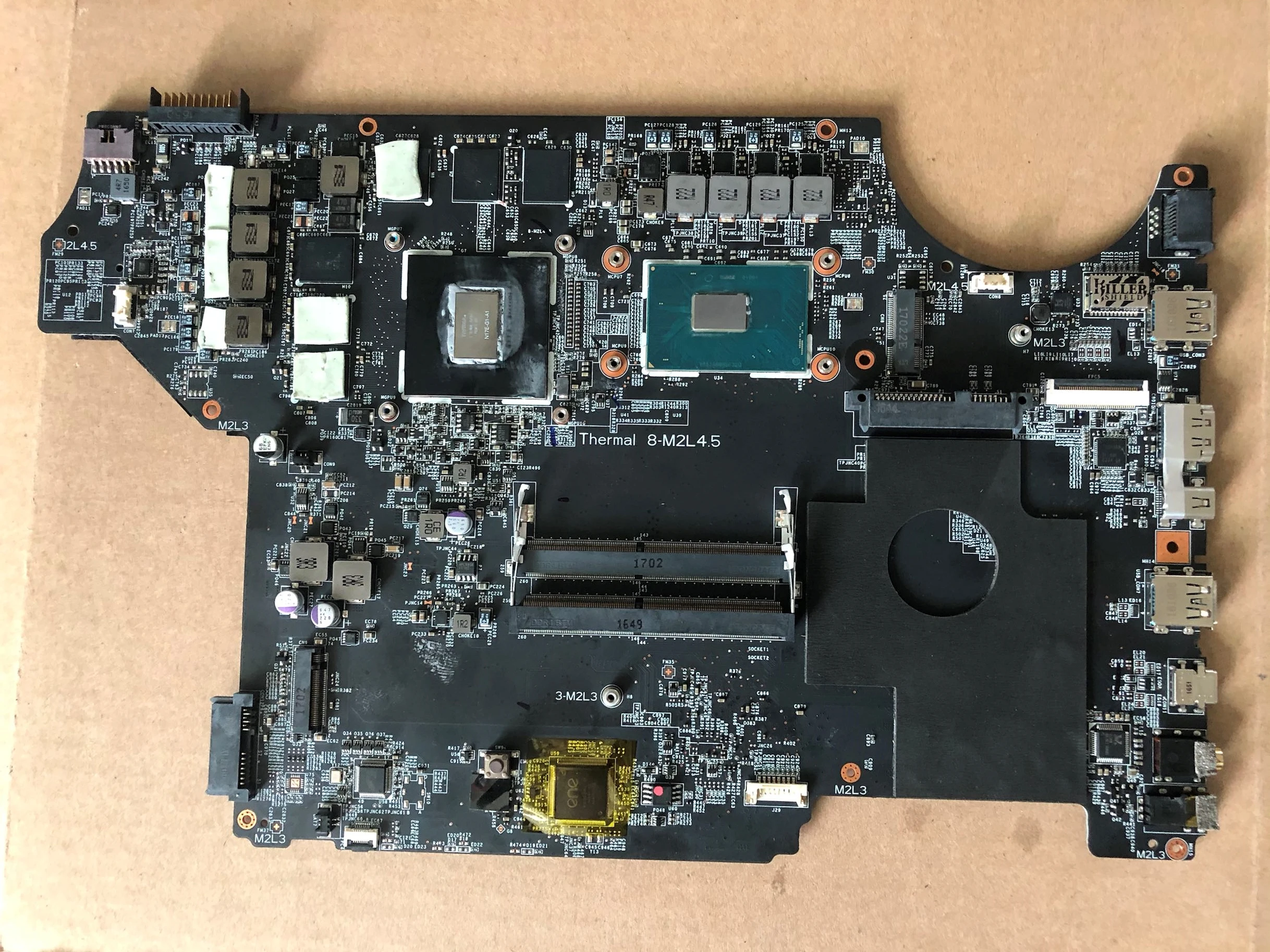 Оригинальный Для MSI GE62VR GE72VR материнская плата MS-16JB1 MS-16JB 1 0 SR32Q i7-7700HQ N17E-G1-A1 6 ГБ 100% TSTED