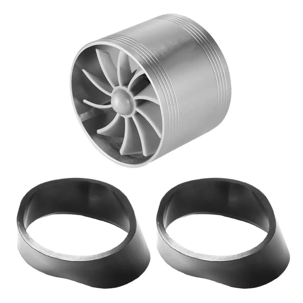 Silver Single Автомобильный одиночный/двойной турбинный турбонагнетатель Воздуха Впускного газа, вентилятор для экономии топлива, автомобильное супер зарядное устройство для Toyota Mazda Ford Honda Nissan - Цвет: Silver Single