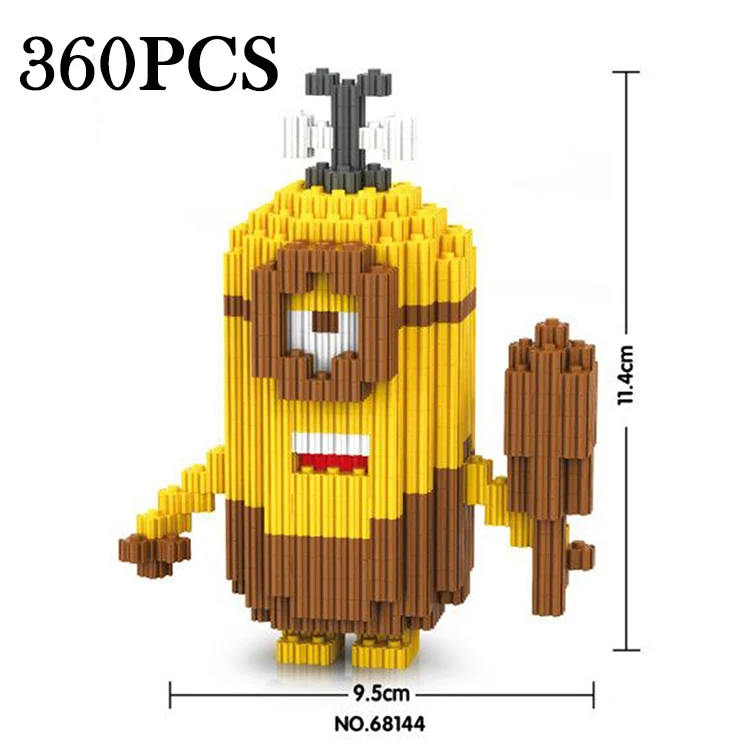 360pc Minions Строительные блоки, игрушки для детей, Super Mario Bros, алмазные мини-блоки, Doraemoned, супер герой, Narutoes, Звездные войны, Детский Рождественский подарок - Цвет: 360pc Minions