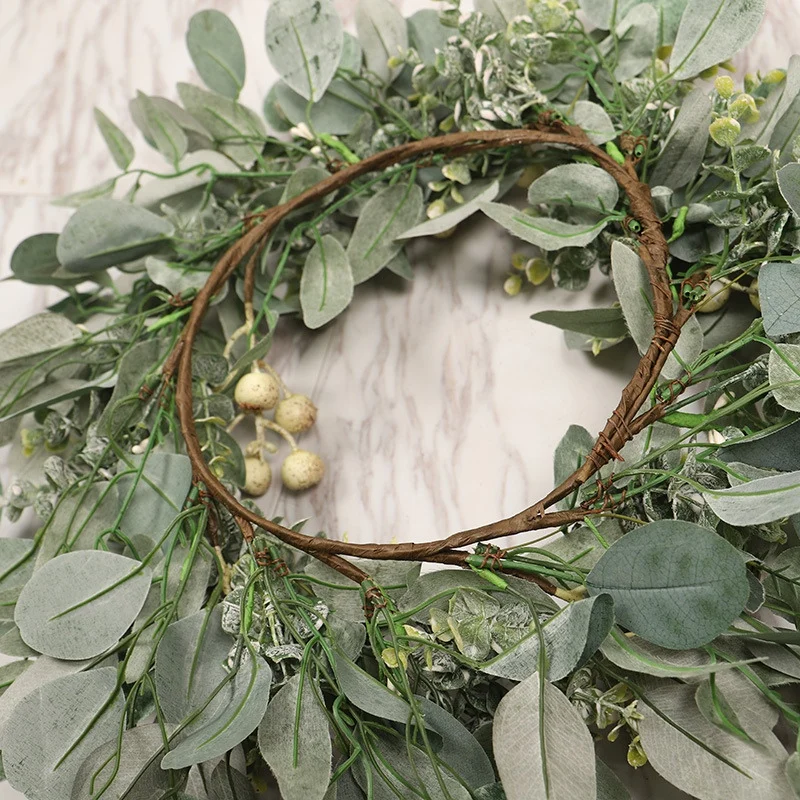 

Artificial Eucalyptus Garland 21.6 Inches Ginkgo Encrypted Eucalyptus Garland, Used For Party Decoration In Front Door Wall And