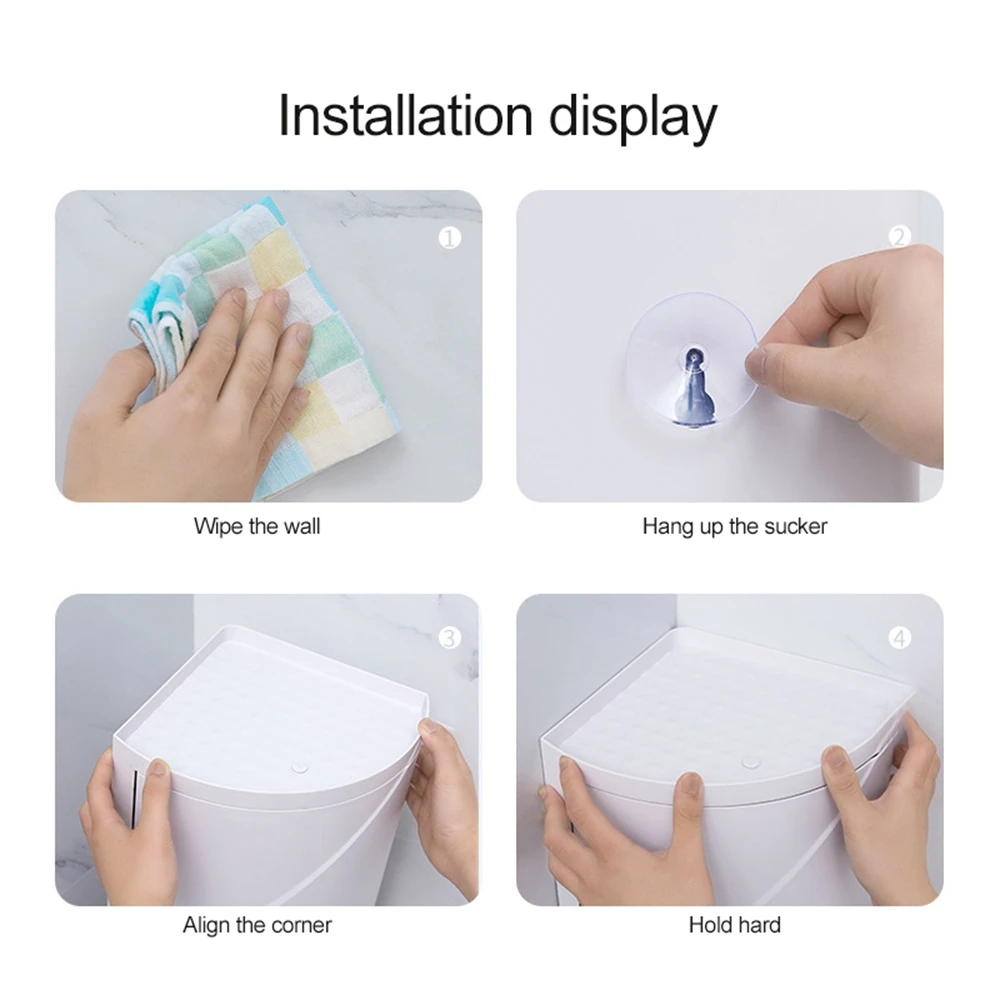 Pawaca Ванная комната 360 градусов Поворотный Скрытая хранения Настенный Держатель