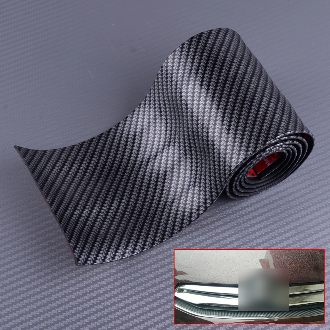 DWCX Универсальный углеродное волокно Стиль Резина Сделай Сам порог край