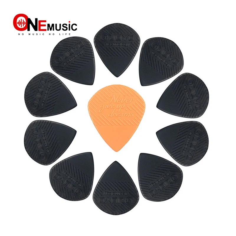 100 шт./лот гитарные Pick Never Give Up Dreams 1 5 мм Thinckness черный/оранжевый|guitar pick material|pick acoustic