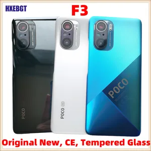 original new for xiaomi poco f3 back cover chassis case rear battery housing door adhesive sticker smartphone repair parts free global shipping
