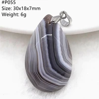 natural agate pendant for women lady man healing love gift crystal stone silver water drop beads reiki gemstone jewelry aaaaa