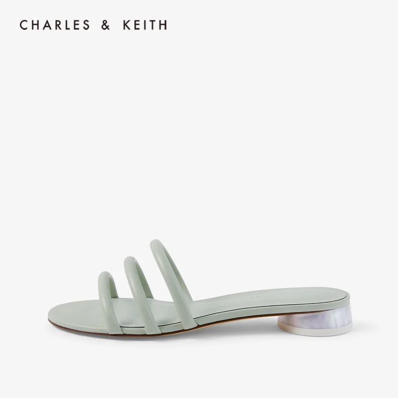 

CHARLES＆KEITH Новинка на Лето2020 CK1-70390295Женские Босоножки Клип схождение Тонкий ремешок на низком каблуке модные Босоножки