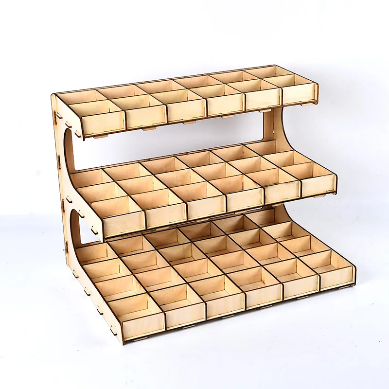 Деревянная стойка для краски стенд пигмент Органайзер держатель чернил стеллаж