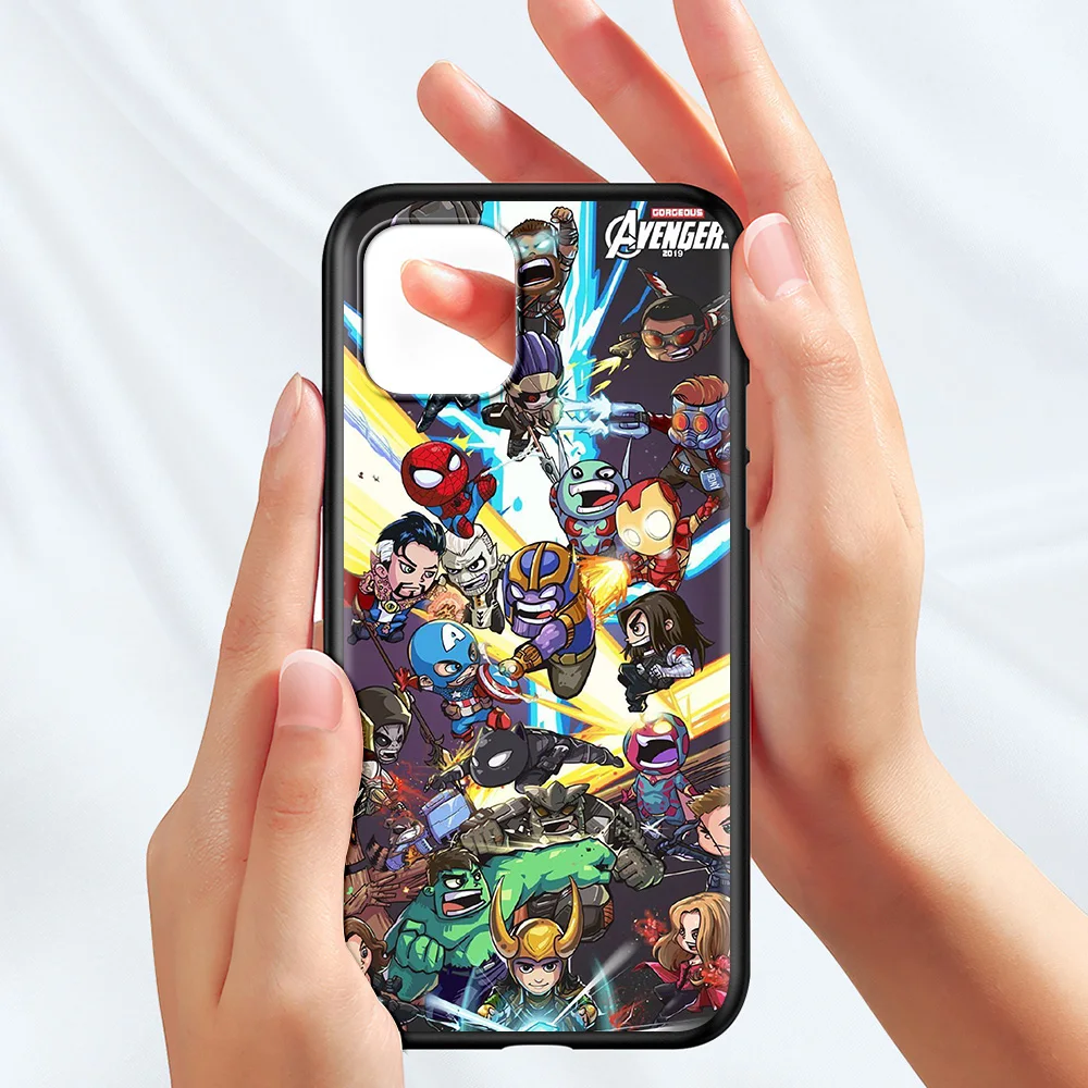 Marvel Kawaii Characters Phone Case For Apple iPhone 14 11 12 13 Pro Max 7 6 8 6s Plus 12 13 Mini X XS max XR Fundas