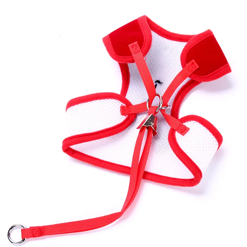 

Dog Leash Small Dog Teddy Vest Style Bowknot Evening Dress Chest Strap Pet