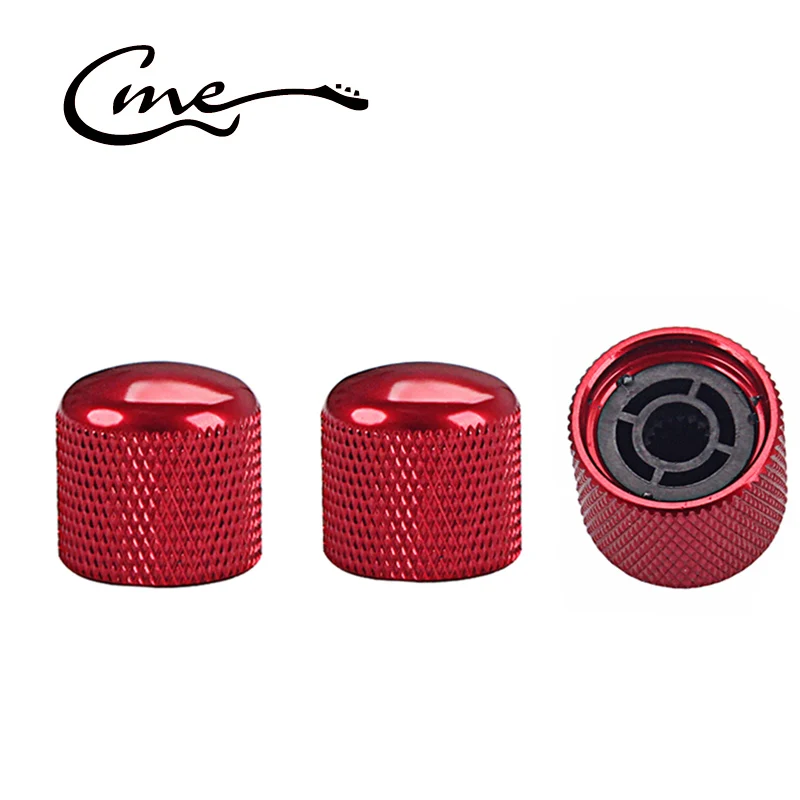 

3 Pieces Aluminum Bass Tone Knob for Electric Guitar Bass Parts Musical Instrument Accessory Red Color