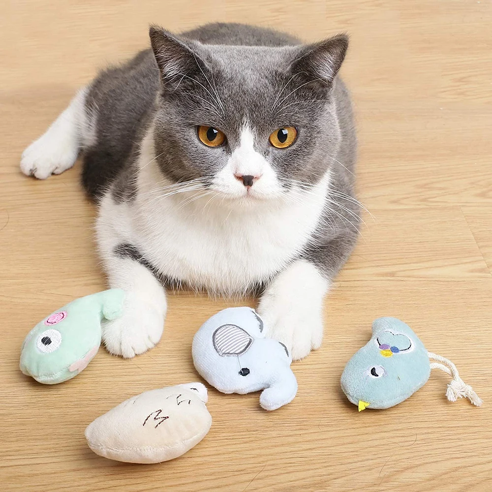 

Cat Toy Catnip Interactive Plush Stuffed Chew Pet Toys Claw Funny Cat Mint Soft Teeth Cleaning Toy For Cat Kitten Pet Products