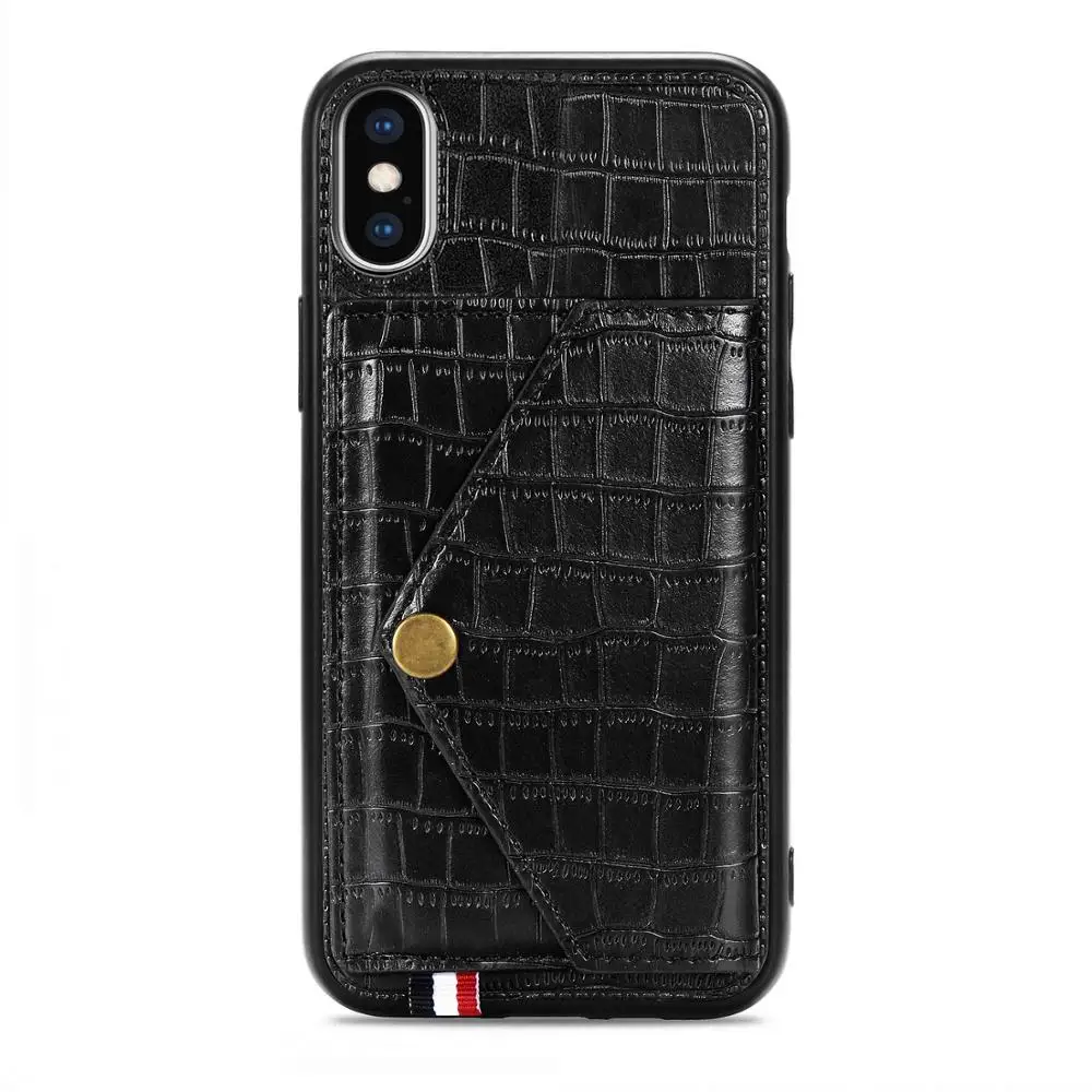Чехол для iphone xs max с крокодиловым тиснением может поглощать карты функцией