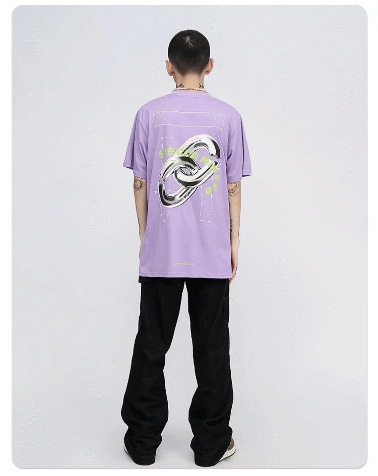 

Summer hip-hop punk chain anime Oversized funko pop t shirt for men casual gothic loose t-shirts for friends and lovers