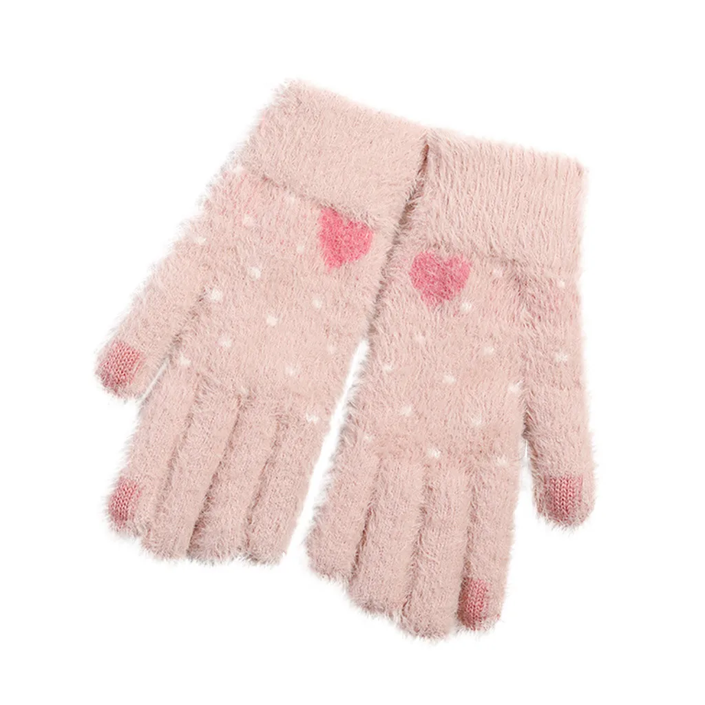 Новые Зимние перчатки для сенсорного экрана женские теплые растягивающиеся