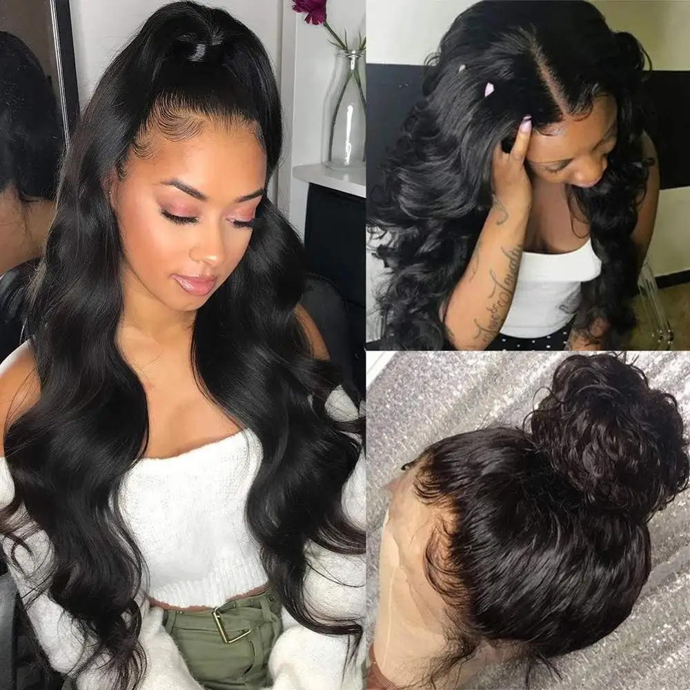 180% Плотность Волнистые Шелковые Базовые Парики с детскими волосами