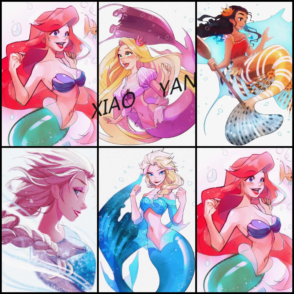 

Алмазная живопись Disney 5D «сделай сам», стильная вышивка в виде принцессы гуаши, эксклюзивное ремесленное украшение для дома, подарок