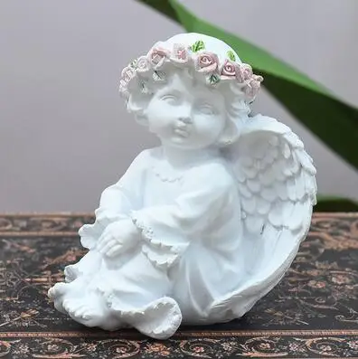 Европейские, полимерные белые ангельские крылья, украшения для дома, гостиной, стола, предметы интерьера, кафе, отеля, офиса, настольные фигурки украшение - Цвет: style12
