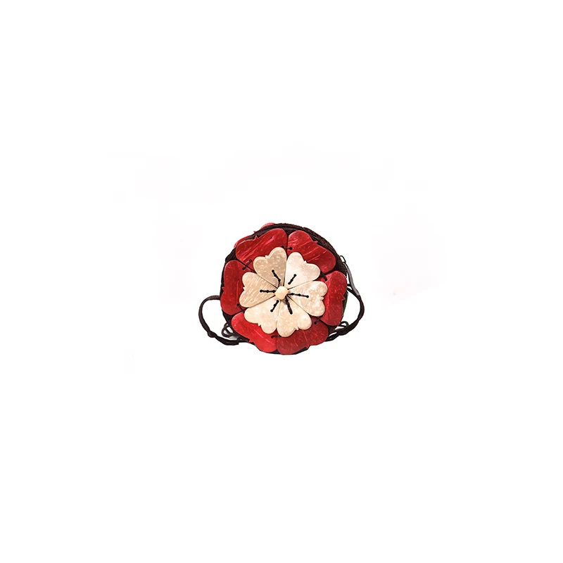 

Mini bag female new holiday ethnic style small round bag a small crowd hand-woven flower cross-body bag