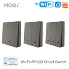 Умный настенный выключатель света MOES с Wi-Fi и кнопкой RF433