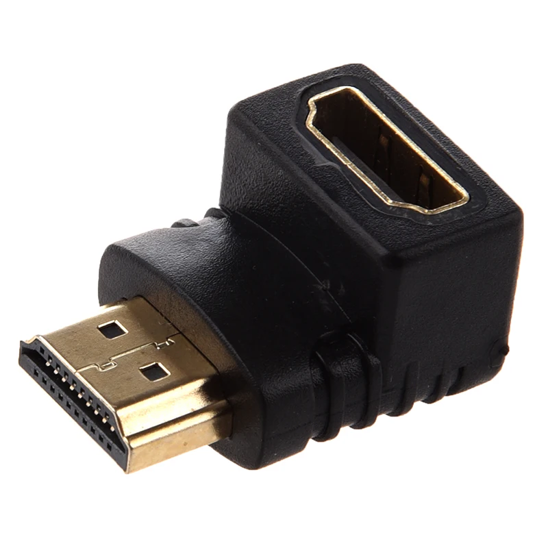 HDMI адаптер 90 градусов правый угол l тип (нижний) черный|Кабели HDMI| |