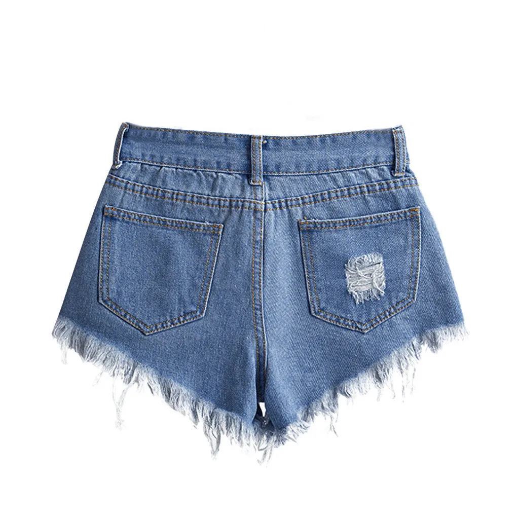 Модные джинсовые шорты для женщин пикантные с карманами и дырками женские узкие
