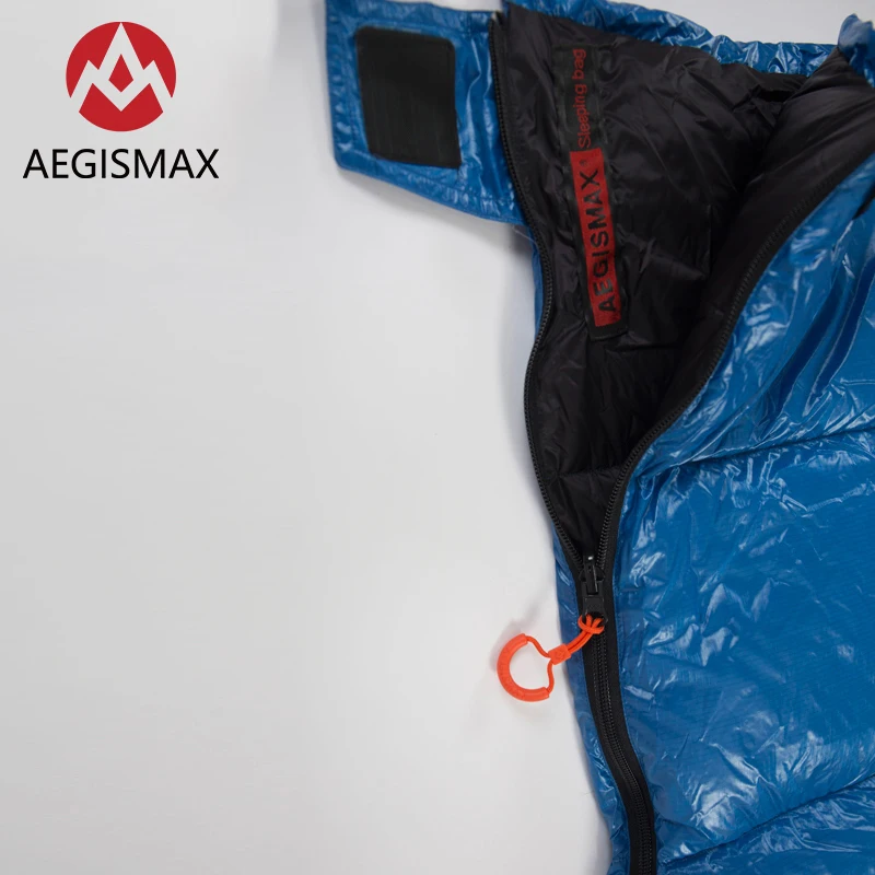 Спальный мешок SPII AEGISMAX на белом утином пуху тип конверта для отдыха открытом