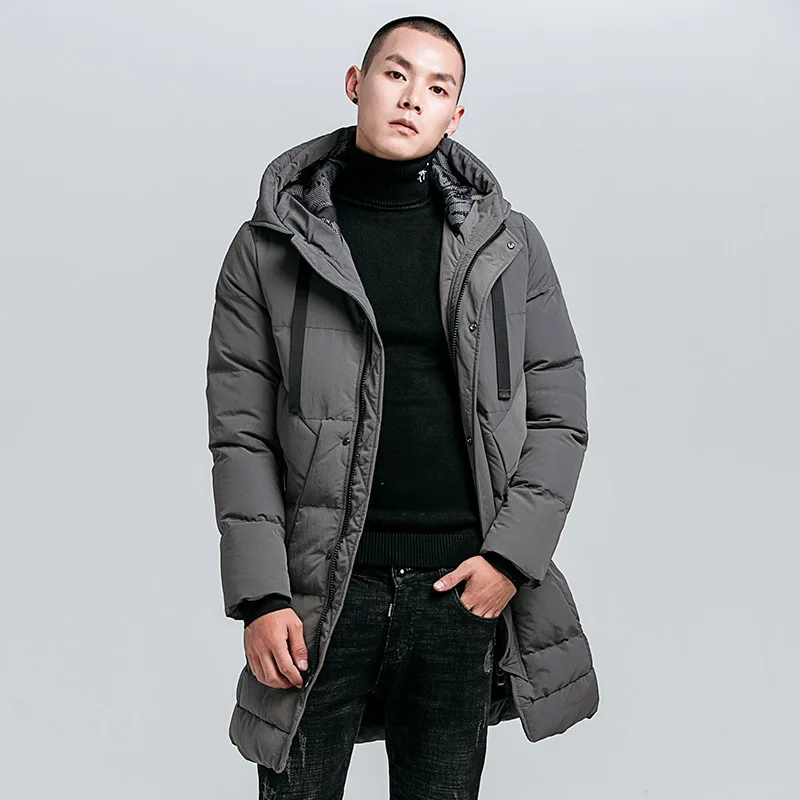 

Young men's new cotton-padded jacket coat winter 2020 hooded long thickening to keep warm in leisure
