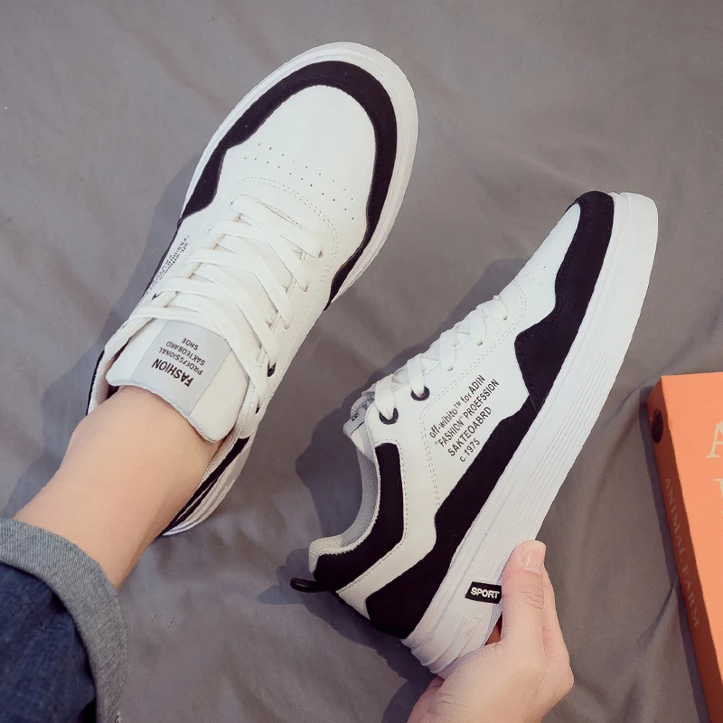 

2021 summer new breathable white shoes sports sneakers trendy men's shoes all-match casual white shoes